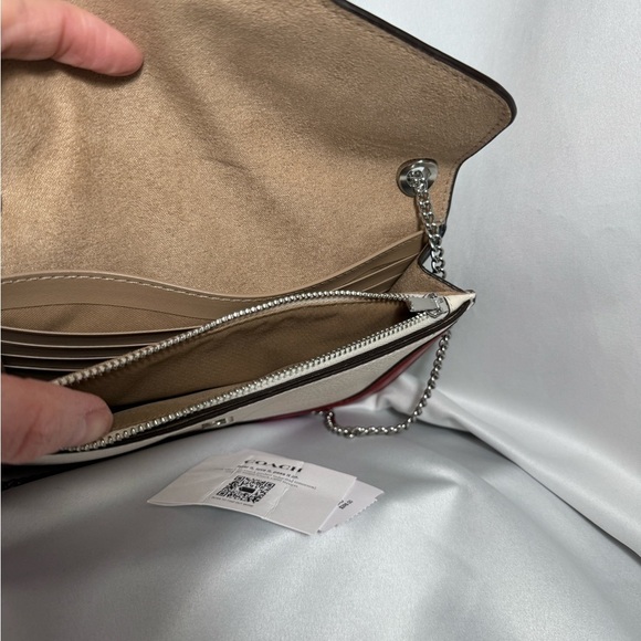 COACH Chain Mini Crossbody Leather Bag - Picture 10 of 14